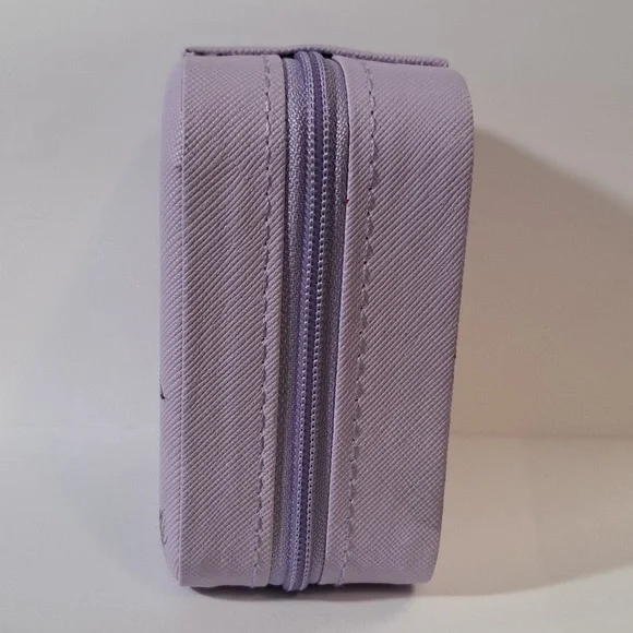 Hand Crafted Painted Portable Jewelry Trinket Box Lavender Lilac Purple Elephant - Picture 3 of 7